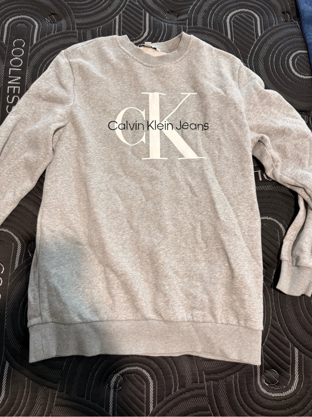 Calvin Klein Jeans Light Gray CK Logo Crewneck Sweatshirt